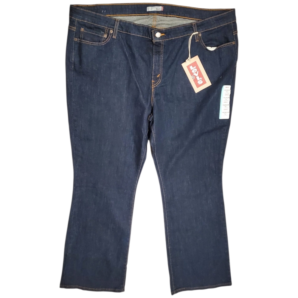 Women's Levi's 590 Fuller Waist Boot Cut Dark Denim Jeans Size 24W